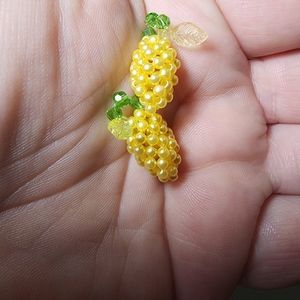 Beaded Lemon Earrings